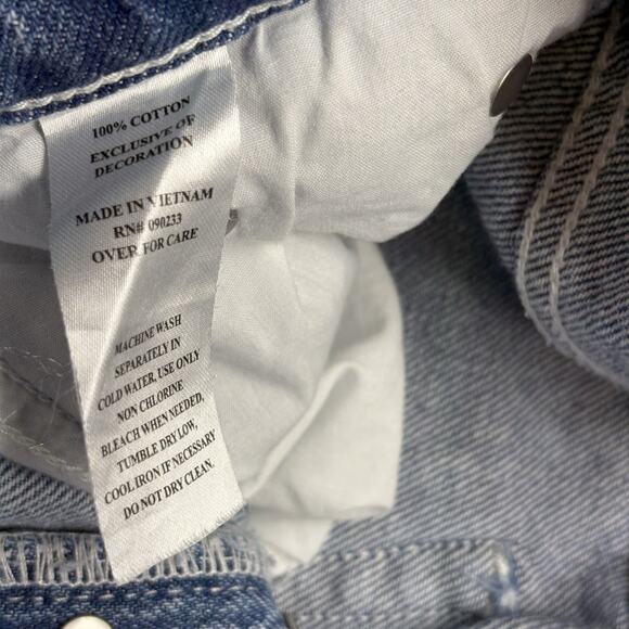 Pac Sun x Playboy Wide Leg Super Distressed Light Wash High Waist Jeans Size 24 - Picture 10 of 16